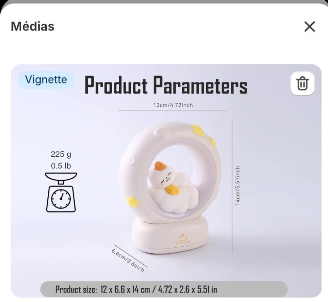 Lampe Lapin LED | Veilleuse Douce & Magique pour Enfants